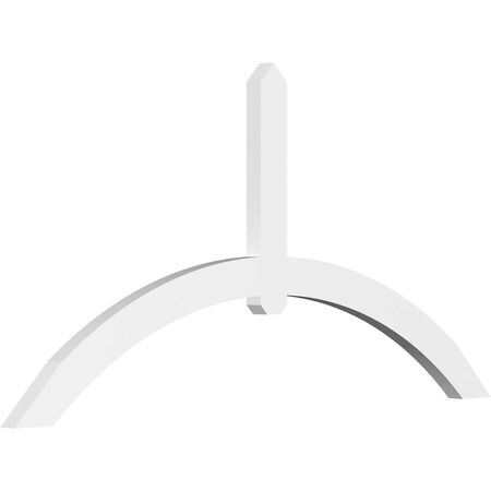 Ekena Millwork Archdale Architectural Grade PVC Gable Bracket, 72"W x 36"H x 2"D x 4"F, 12/12 Pitch GBP072X36X0204ARC00